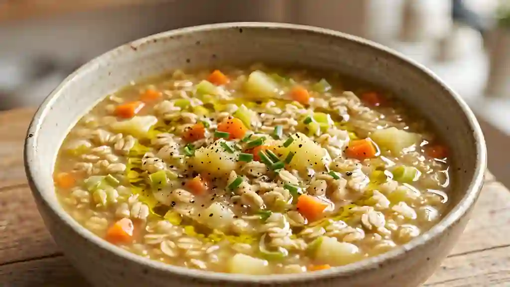 Soupe veloutée aux flocons d'avoine - Photo de présentation