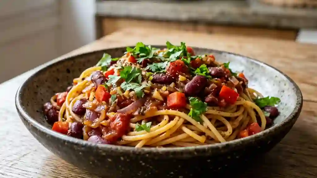 Spaghetti Jerk aux Haricots Rouges - Photo de présentation