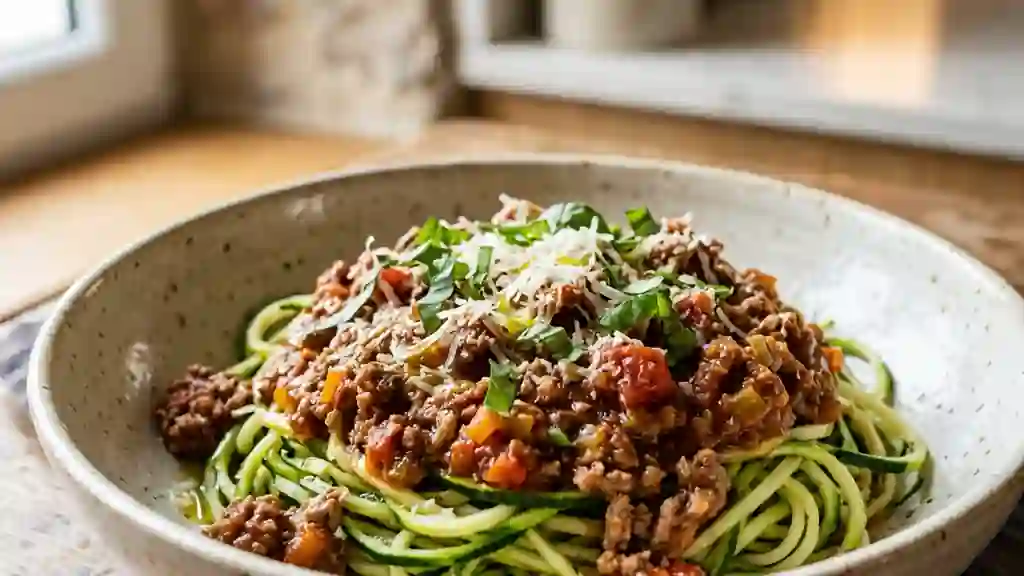 Spaghettis de courgettes à la bolognaise fondante - Photo de présentation