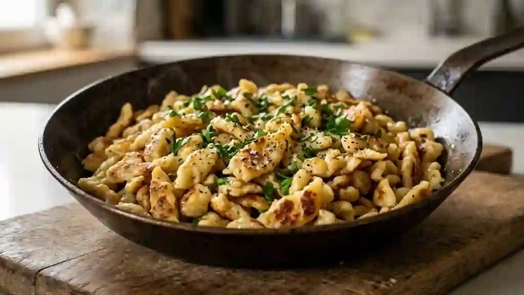 Spätzle Alsaciens Dorés au Beurre - Photo de présentation