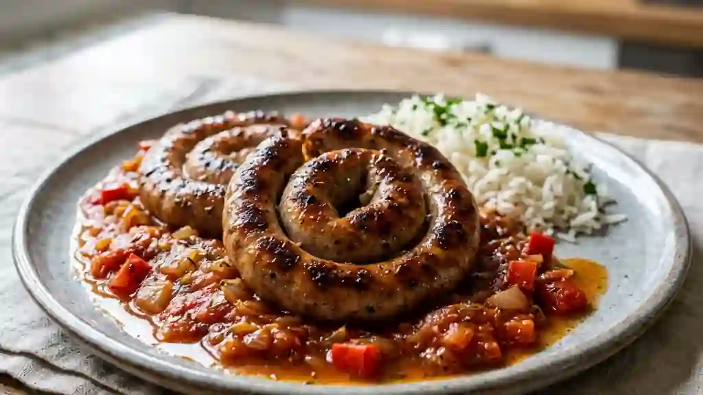 Spirales de saucisses au poivron fondant - Photo de présentation