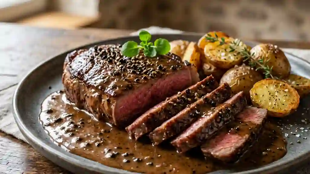 Steaks au poivre noir et Cognac - Photo de présentation