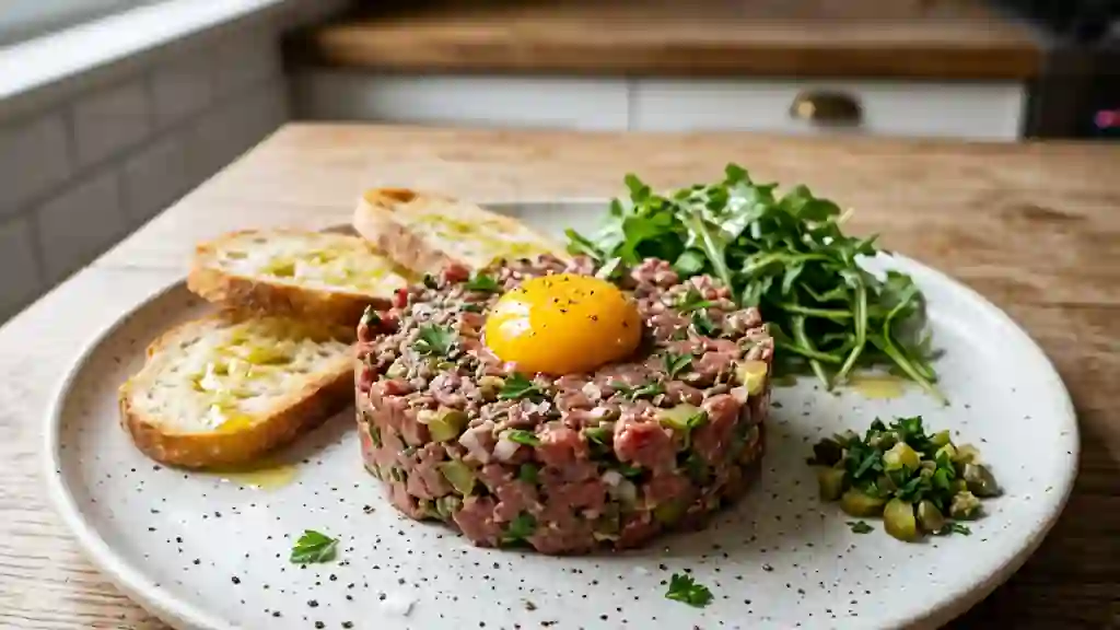 Steak tartare au couteau fondant - Photo de présentation