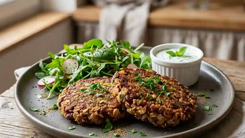 Steaks de haricots rouges fondants et épicés - Photo de présentation