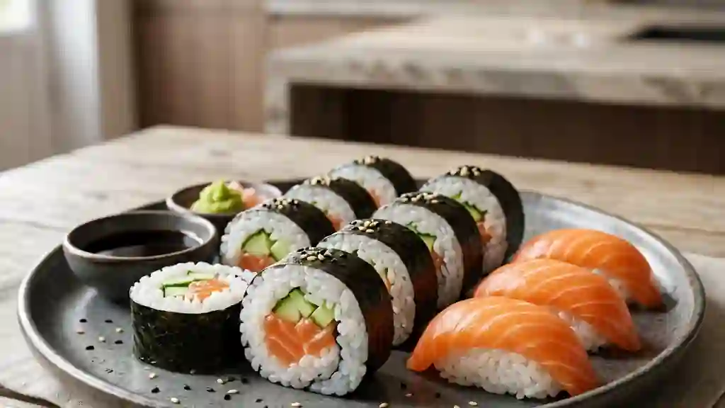 Makis au Saumon Fondant et Riz Vinaigré Parfait - Photo de présentation