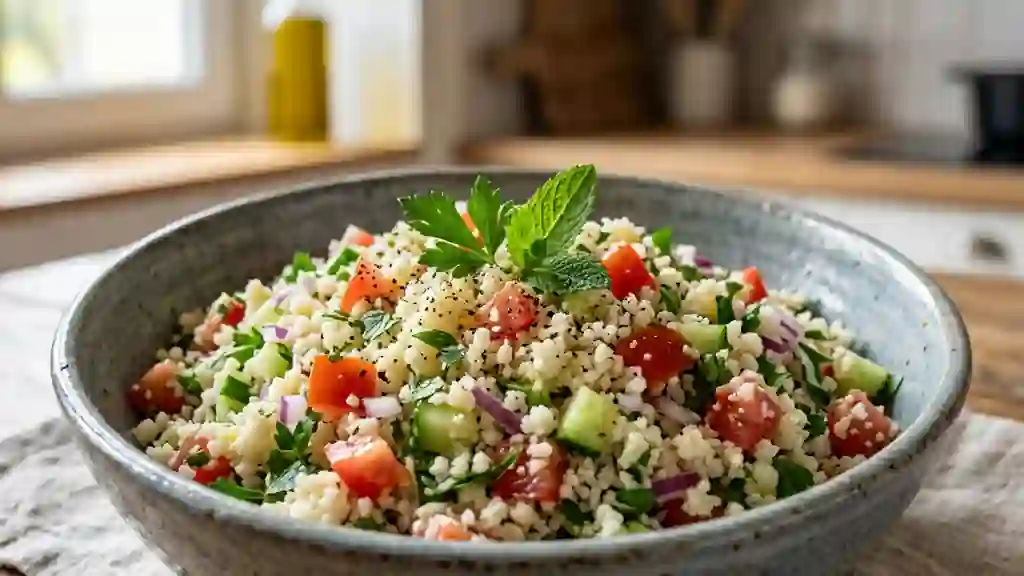 Taboulé de chou-fleur frais et croquant - Photo de présentation