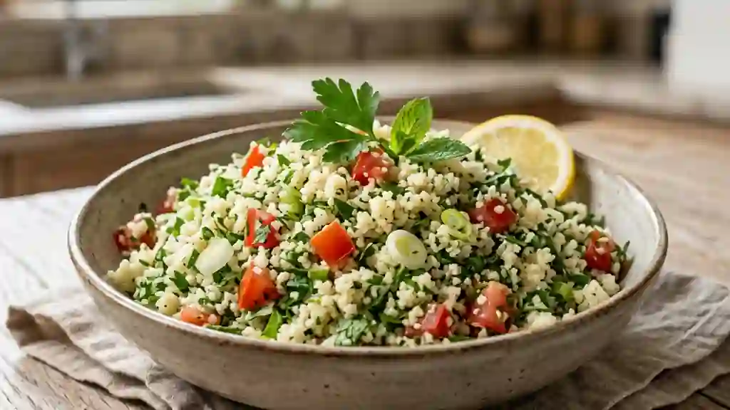 Taboulé de chou-fleur acidulé au persil - Photo de présentation