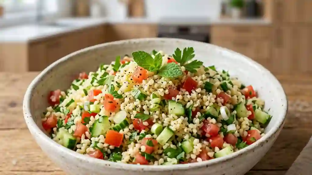 Taboulé de semoule mentholé et croquant - Photo de présentation