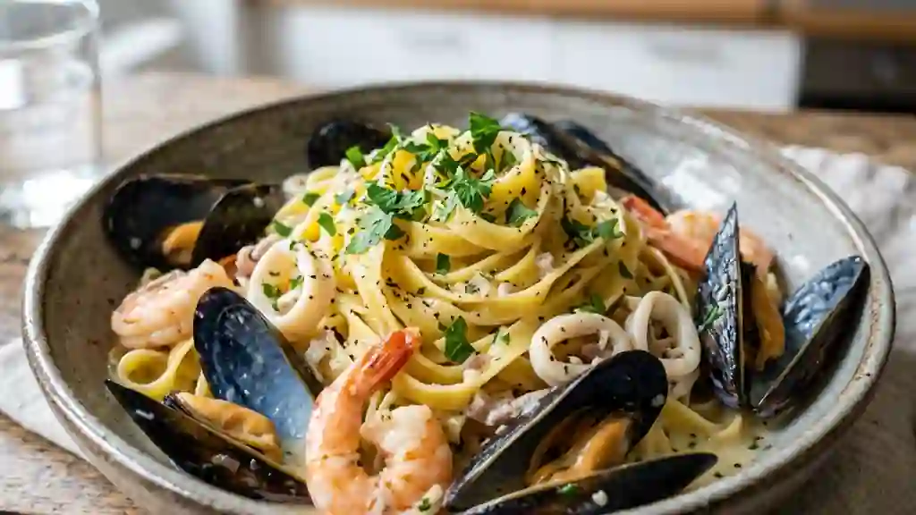 Tagliatelles Iodées à la Crème et Vin Blanc - Photo de présentation