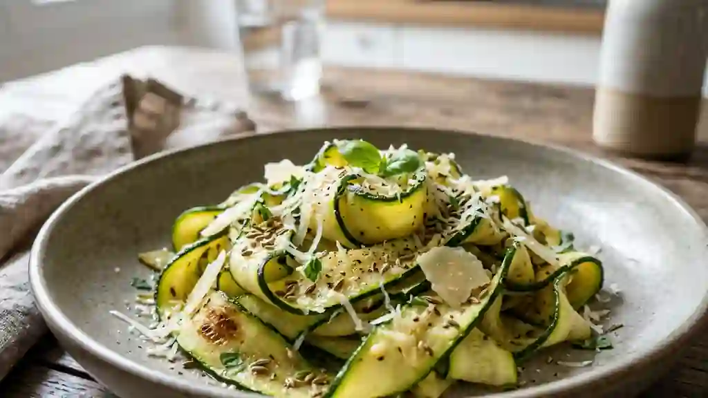 Rubans de courgettes fondants à l'anis vert - Photo de présentation