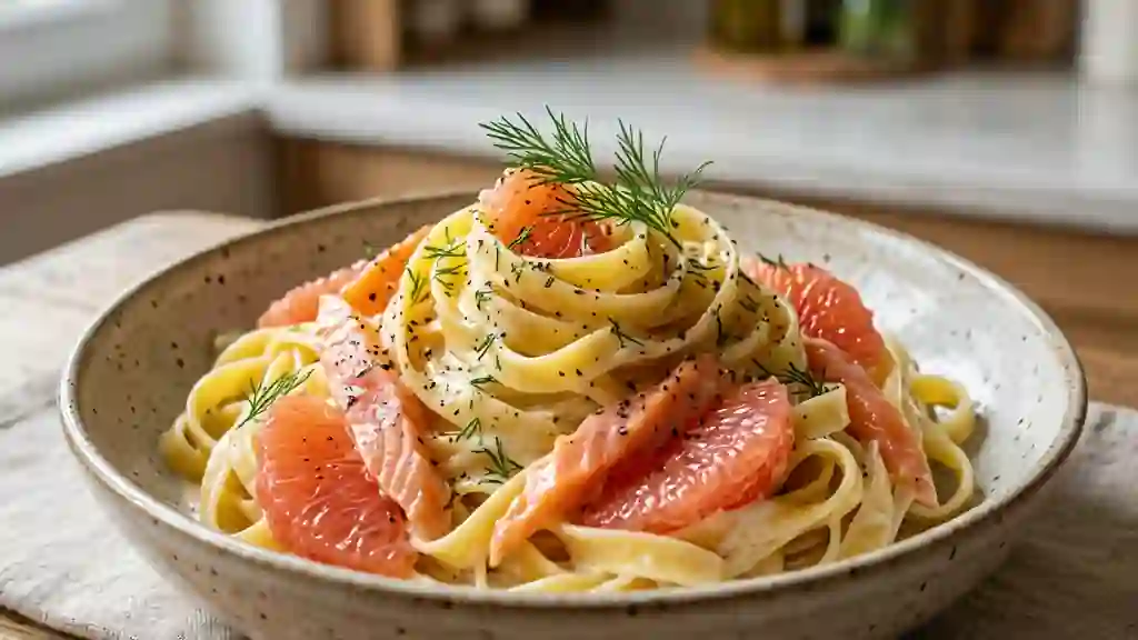 Tagliatelles Crémeuses Saumon et Pamplemousse - Photo de présentation