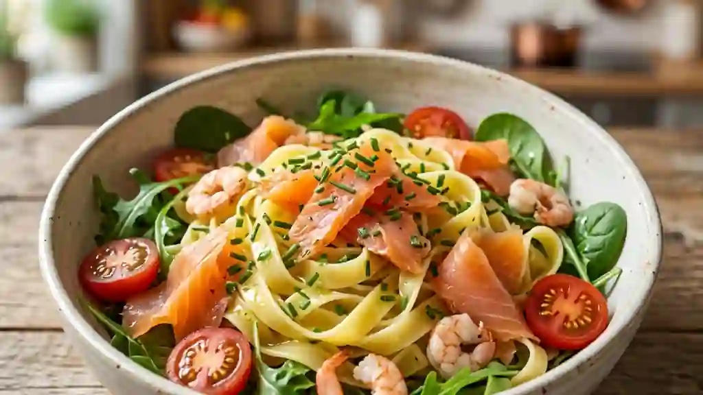 Tagliatelles Marines au Citron et Poissons Fumés - Photo de présentation