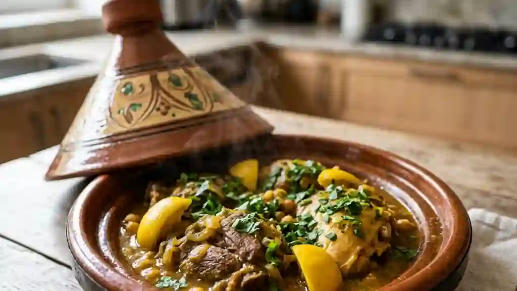 Tajine Fondant aux Deux Viandes et Citron - Photo de présentation