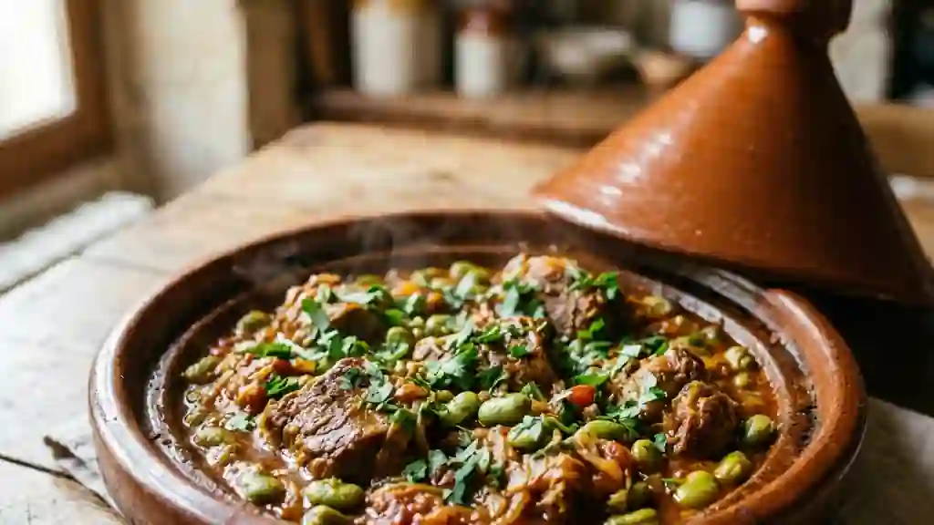 Tajine d'Agneau Fondant aux Fèves - Photo de présentation