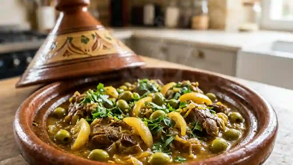 Tajine d'agneau confit aux épices douces - Photo de présentation