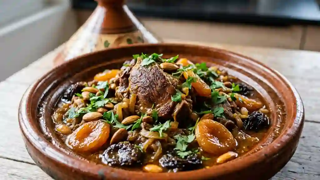 Tajine d'agneau fondant aux fruits secs - Photo de présentation