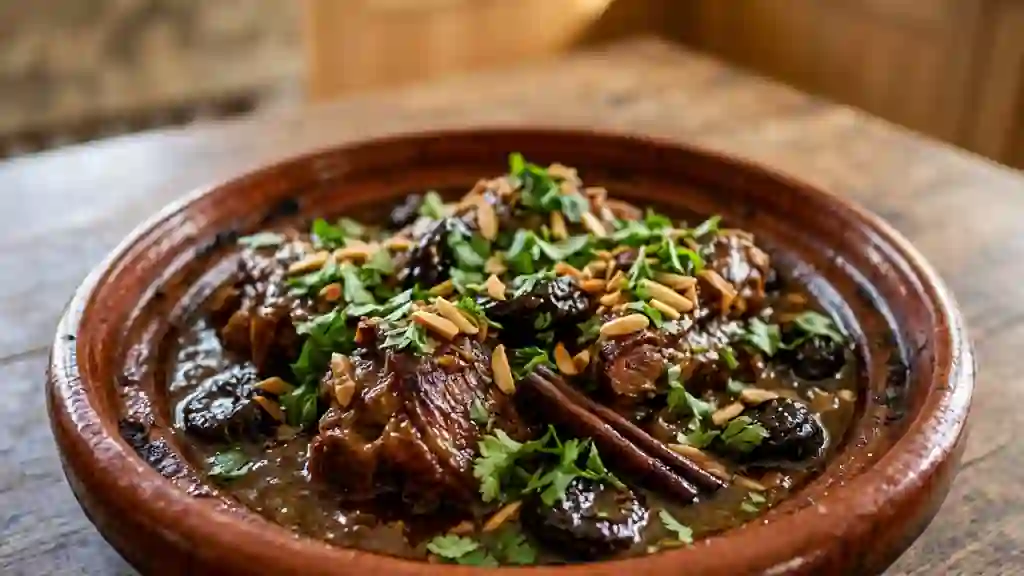 Tajine d'agneau fondant miel et cannelle - Photo de présentation