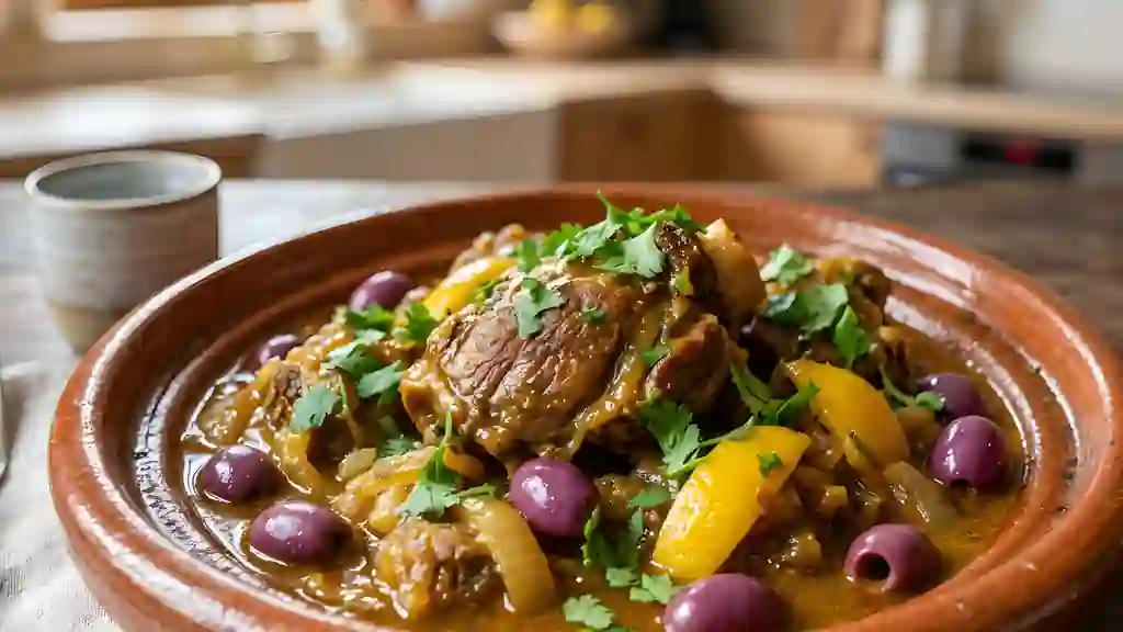 Tajine d'agneau fondant au citron confit - Photo de présentation