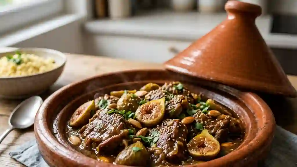 Tajine d'agneau fondant aux figues et miel - Photo de présentation