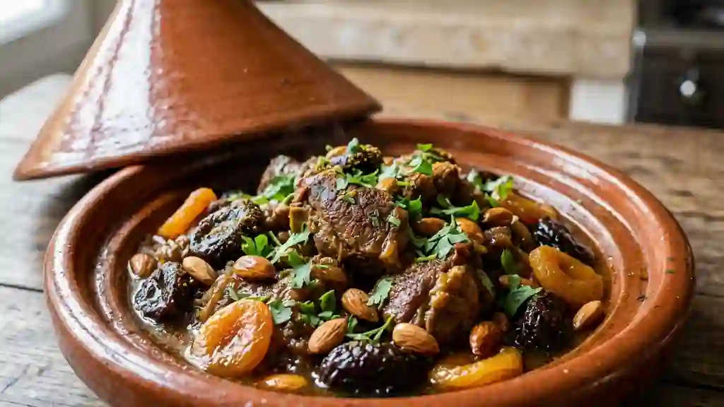 Tajine d'agneau fondant aux fruits secs - Photo de présentation