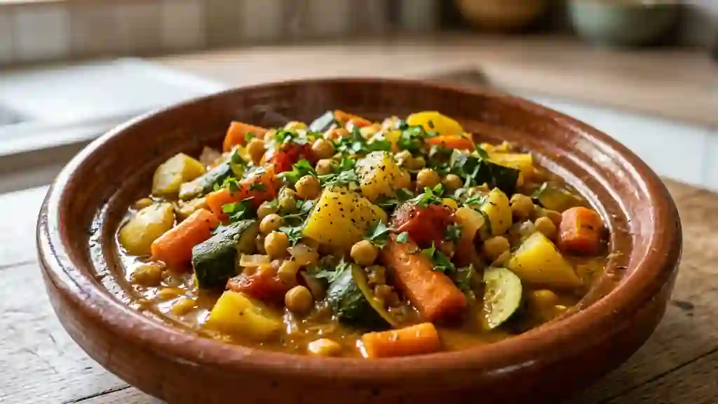 Tajine fondant aux légumes et épices douces - Photo de présentation