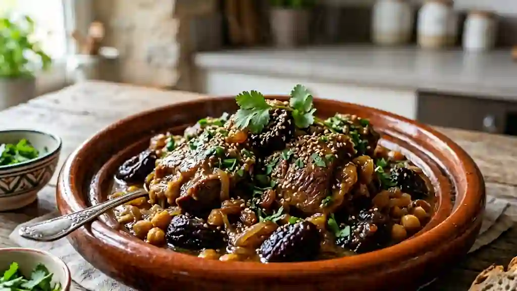 Tajine de Mouton Fondant aux Pruneaux et Miel - Photo de présentation