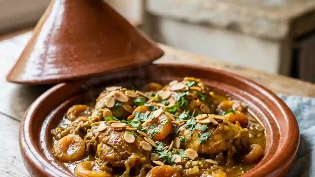 Tajine de pintade fondant aux abricots - Photo de présentation