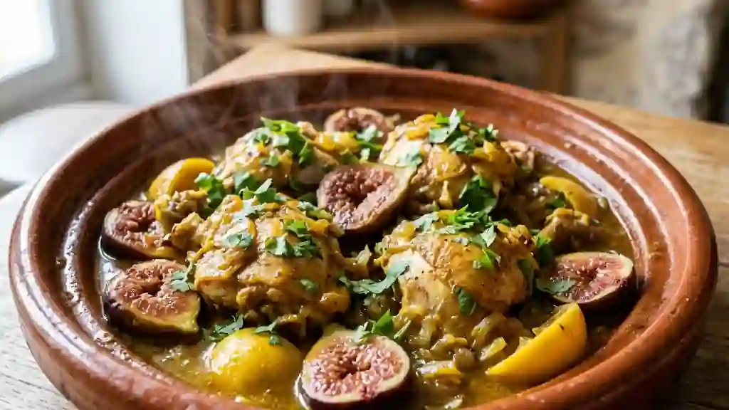 Tajine de pintade aux figues et citrons confits - Photo de présentation