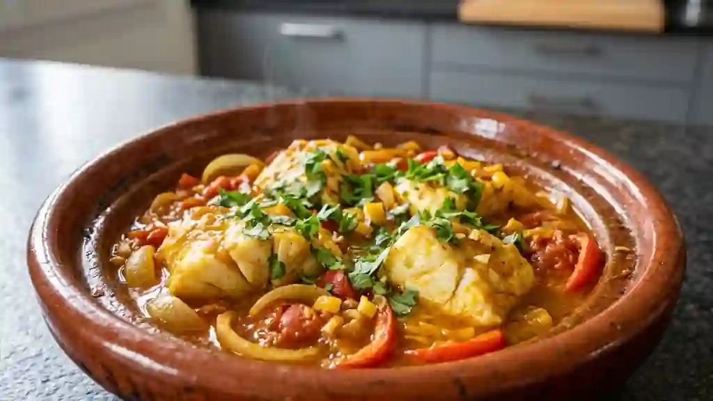 Tajine de Poisson Fondant au Citron Confit - Photo de présentation