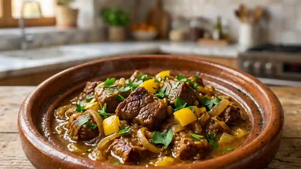 Tajine de bœuf fondant aux citrons confits - Photo de présentation