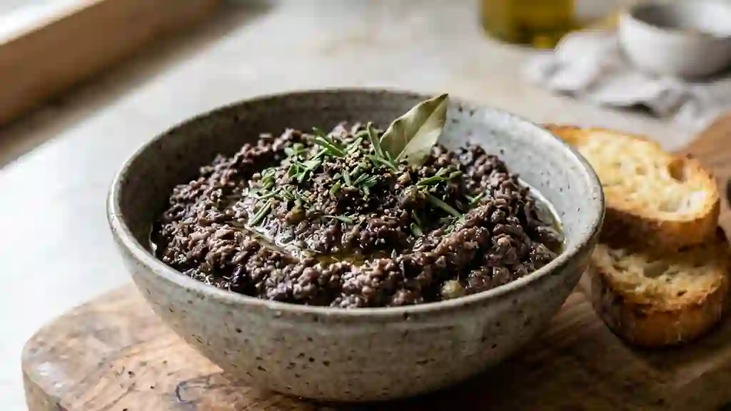 Tapenade noire onctueuse et corsée - Photo de présentation