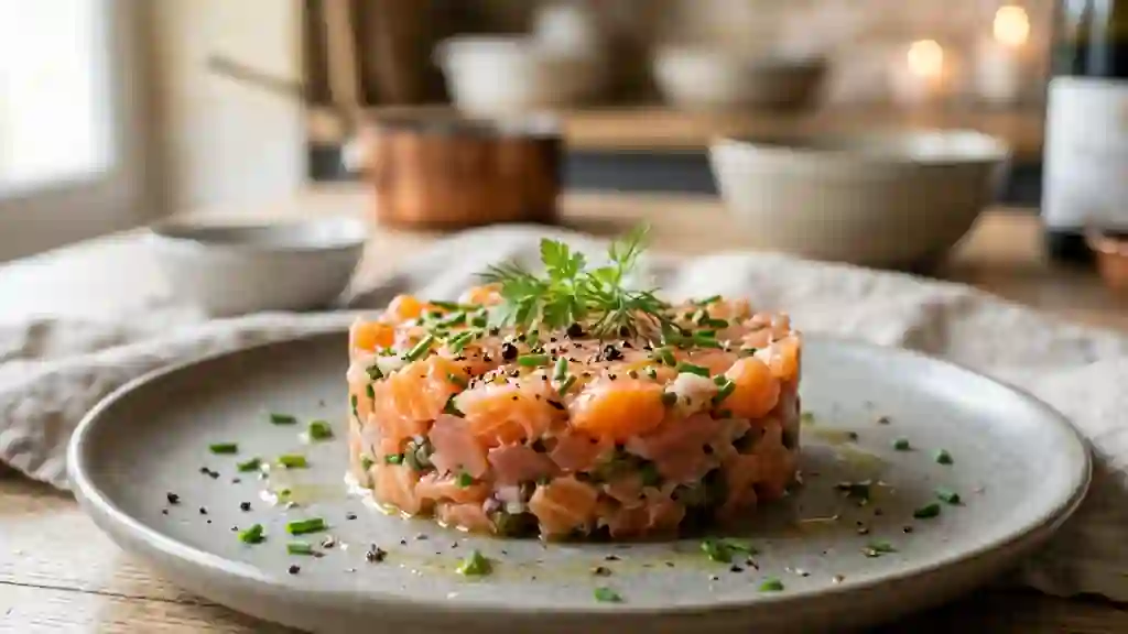 Tartare aux deux saumons fondant et citronné - Photo de présentation