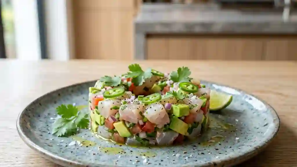 Tartare de Daurade au Citron Vert et Jalapeño - Photo de présentation