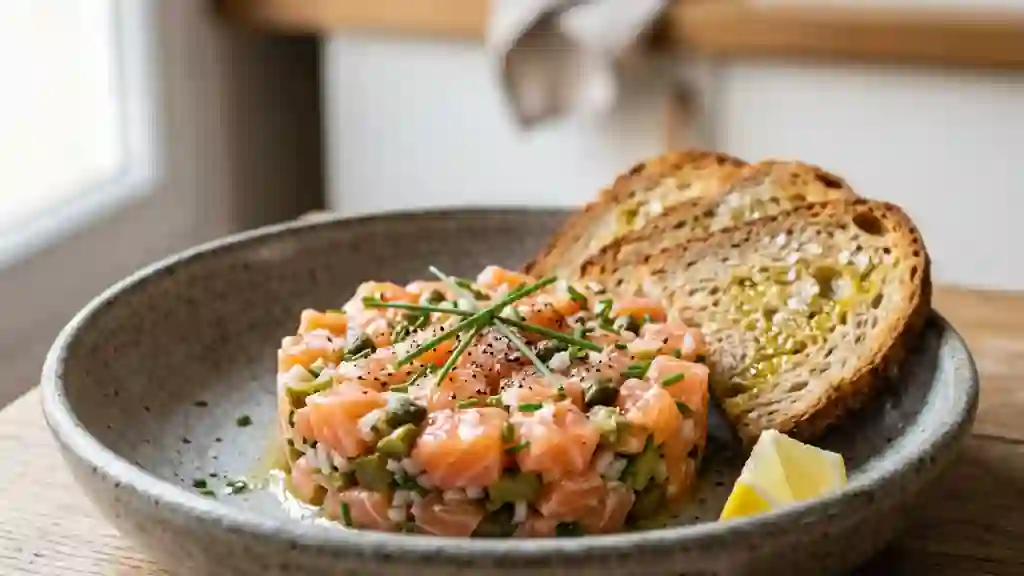 Tartare de saumon fondant et acidulé - Photo de présentation