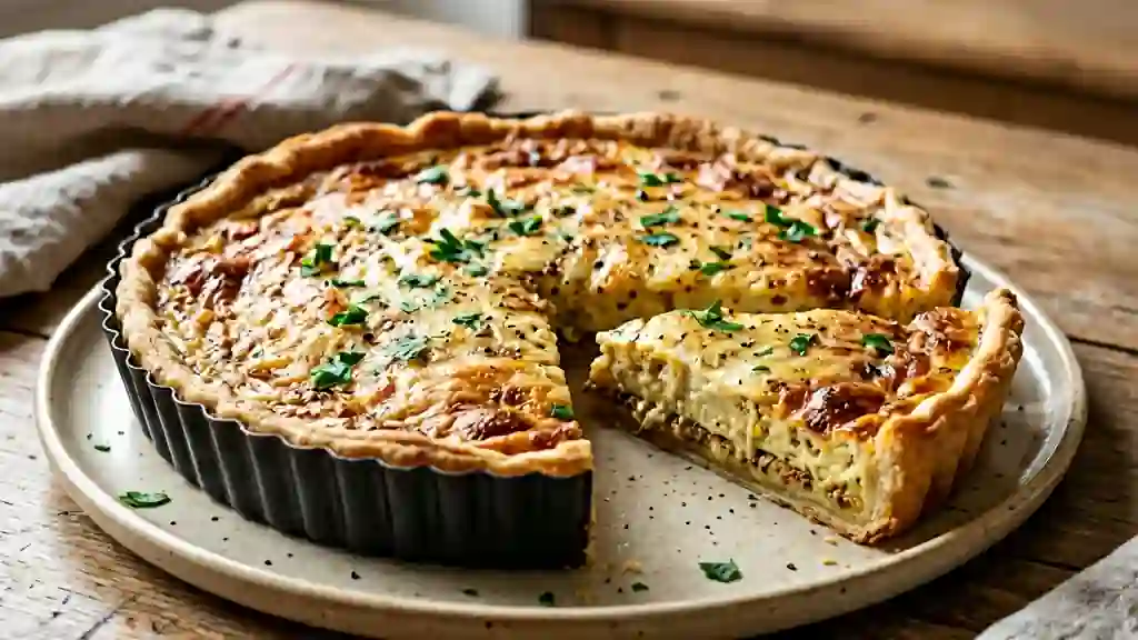 Tarte à la moutarde fondante et relevée - Photo de présentation