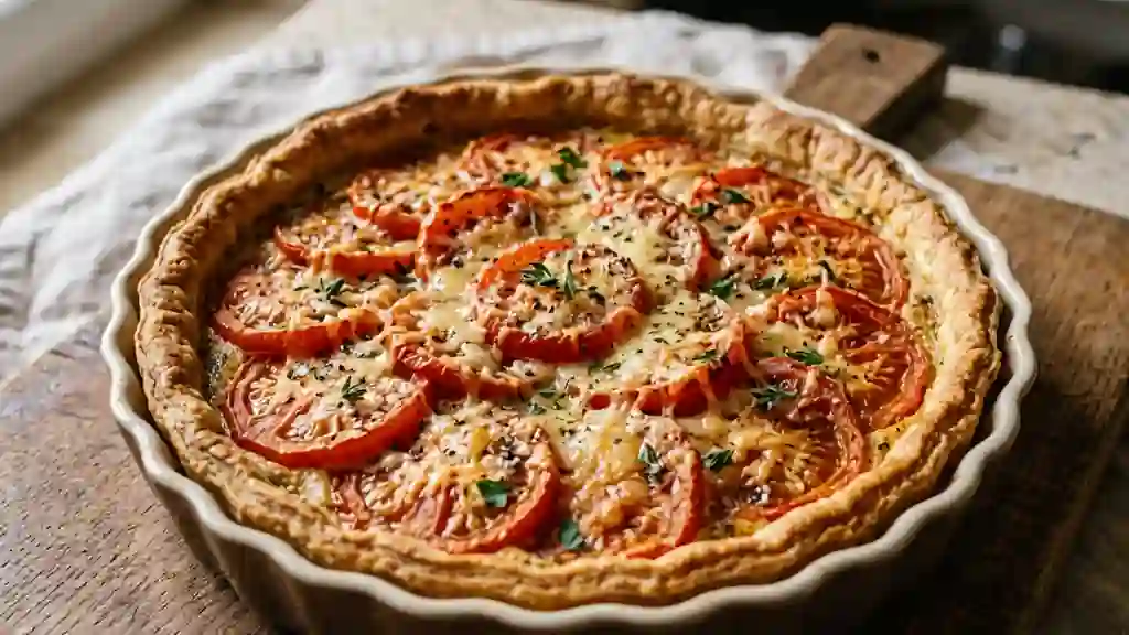 Tarte tomate-moutarde croustillante - Photo de présentation