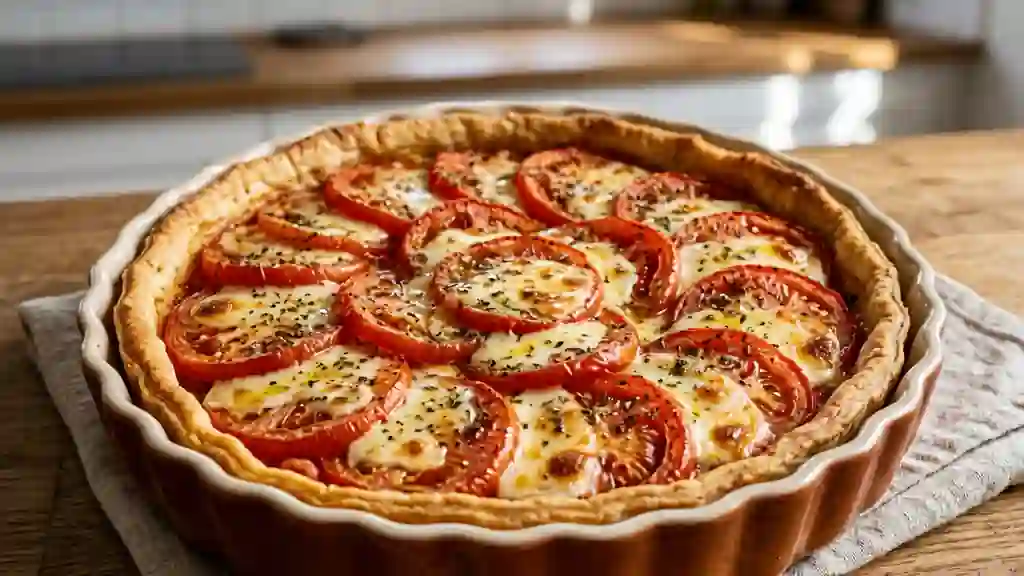 Tarte Tomate Mozzarella Croustillante - Photo de présentation