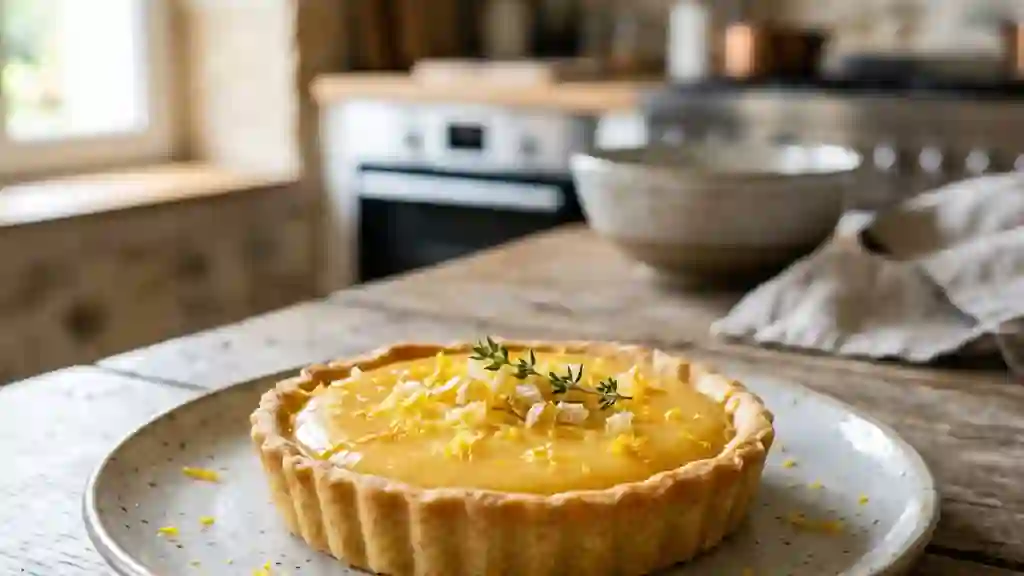 Tarte fondante au duo d'agrumes - Photo de présentation