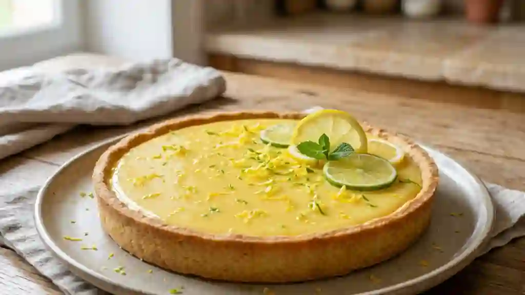 Tarte acidulée aux deux citrons - Photo de présentation