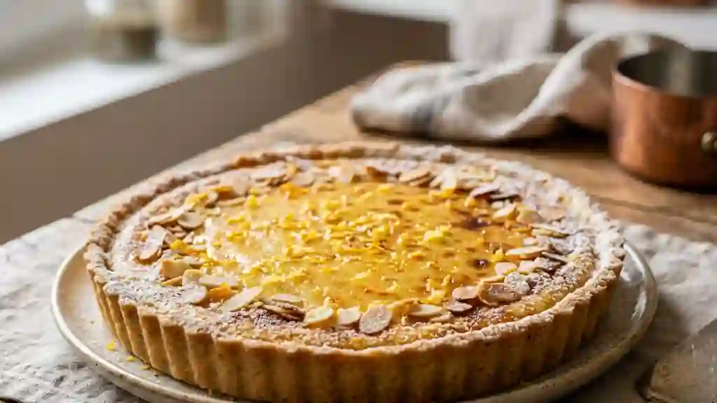 Tarte agrume acidulée et crème d'amande - Photo de présentation