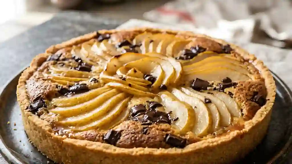 Tarte Amandine Poire Chocolat Fondante - Photo de présentation