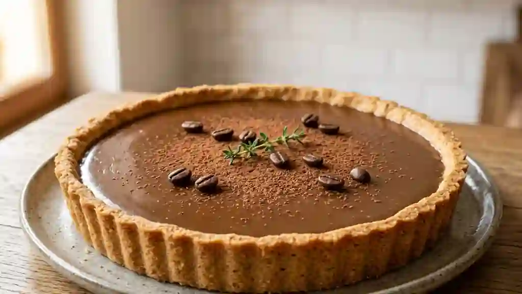 Tarte fondante au café intense - Photo de présentation