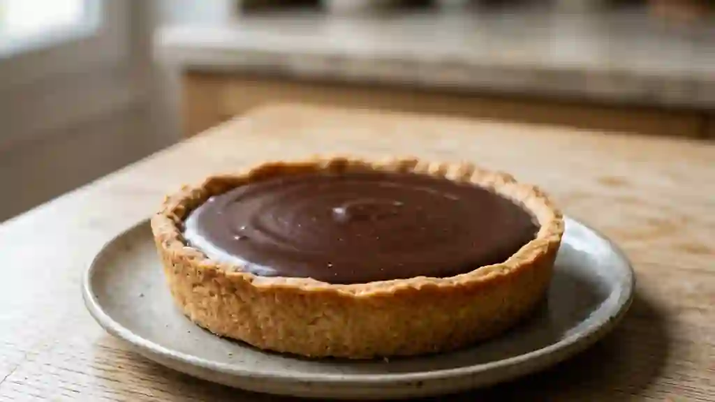 Tarte fondante chocolat et lait concentré - Photo de présentation