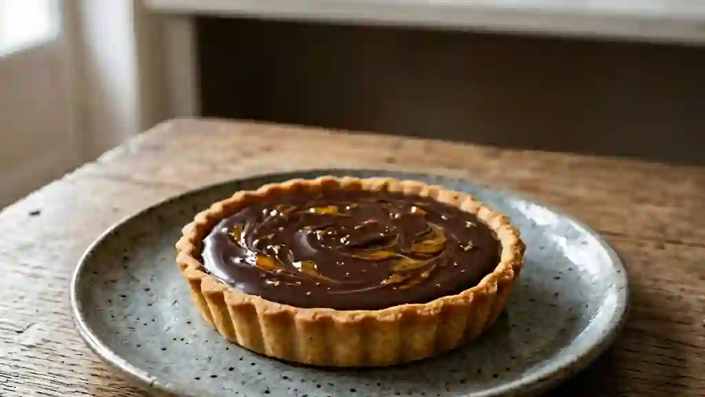 Tarte chocolat noir et marmelade fondante - Photo de présentation