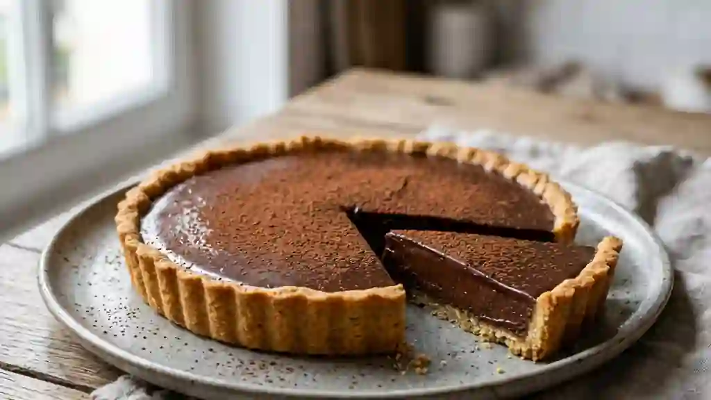 Tartelette fondante au chocolat noir - Photo de présentation