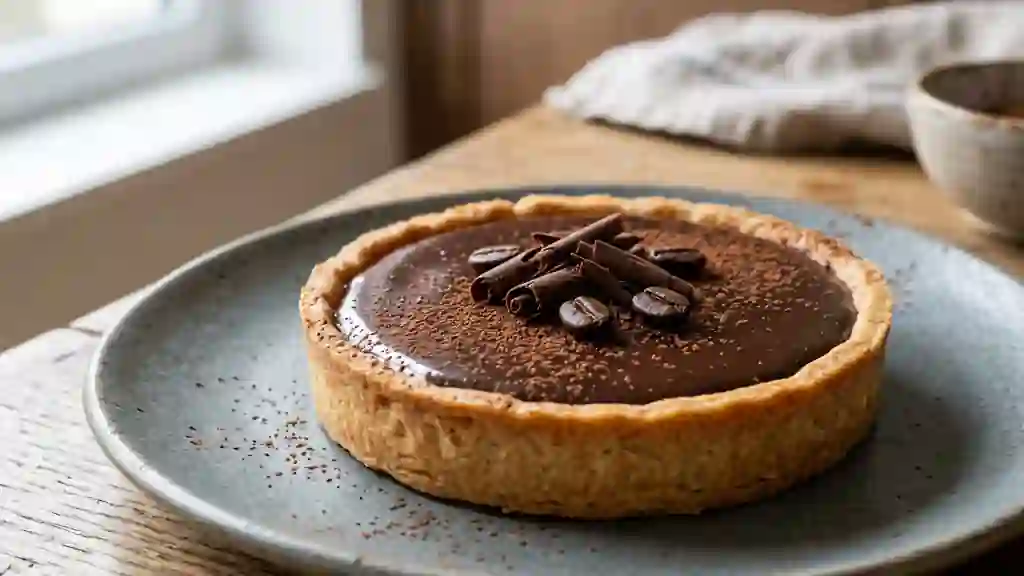 Tarte Fondante Chocolat Noir et Café Moka - Photo de présentation