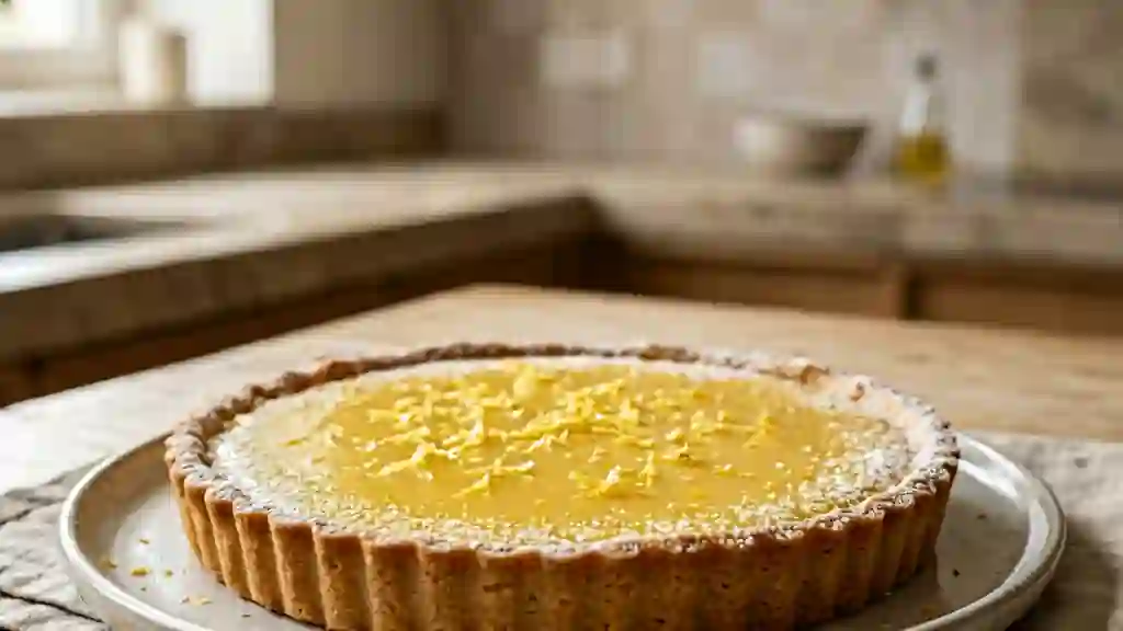 Tarte au citron acidulée et pâte sablée - Photo de présentation