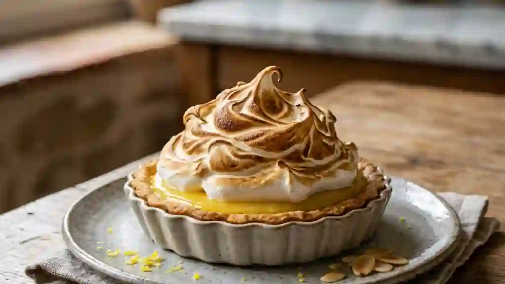 Tarte citron meringuée amandine fondante - Photo de présentation