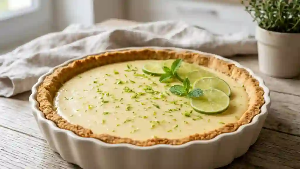 Key Lime Pie : Tarte Citron Vert Fondante - Photo de présentation
