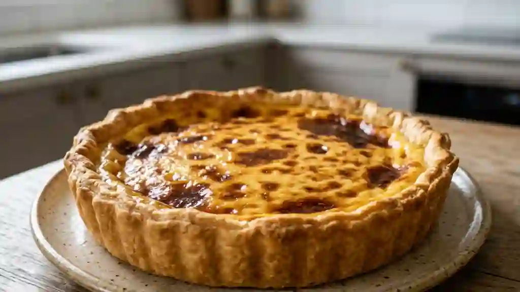 Tarte au flan onctueuse et vanillée - Photo de présentation